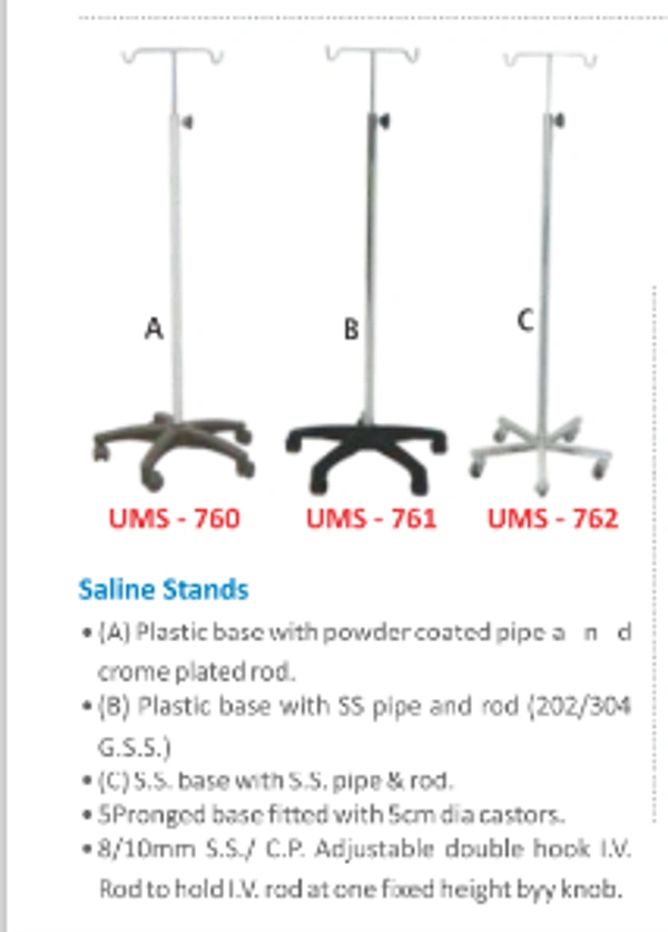 Unisearch Medical Saline Stand